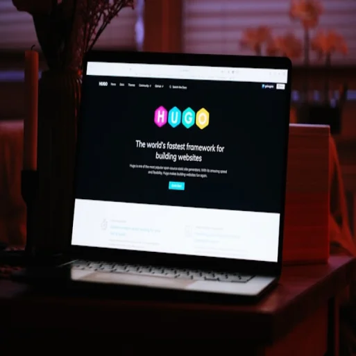 a laptop displaying a website